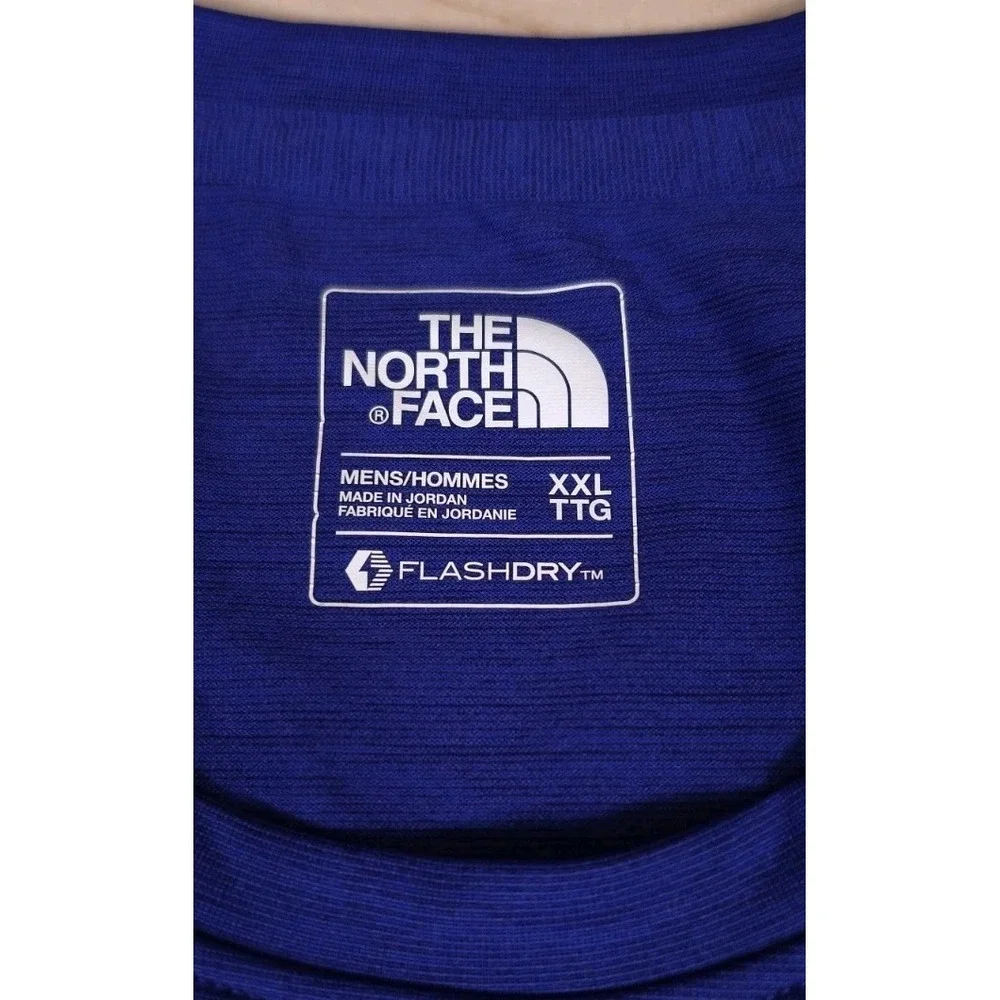 The North Face Mens Short Sleeve Flash Dry TShirt Crew Neck Optic Blue 2XL